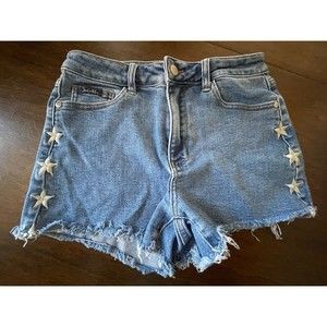 Judy Blue Classic Size M Denim Jean High Rise Stretch Shorts Stars American